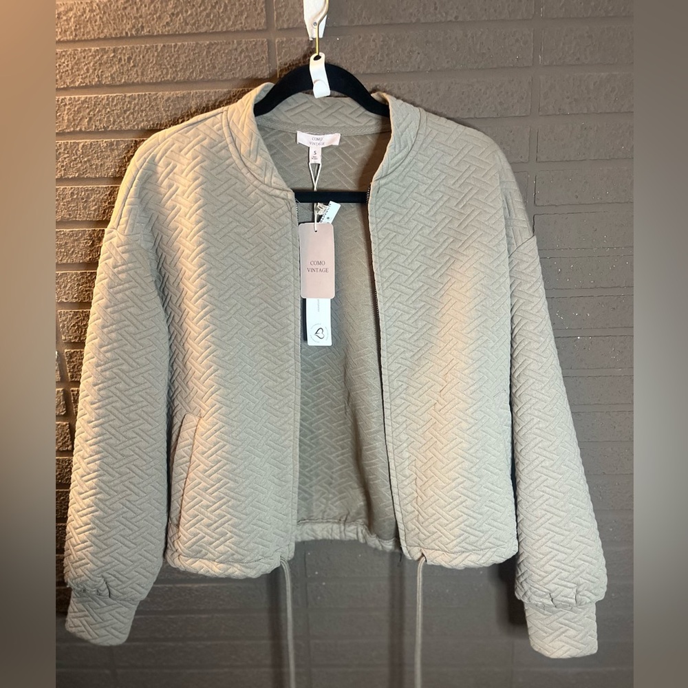 Como Vintage Cream Bomber Jacket